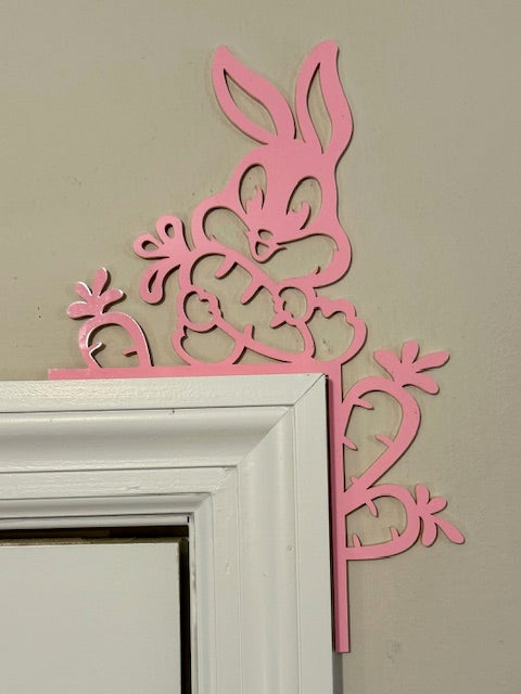 Easter Bunny with Carrots Door Corner