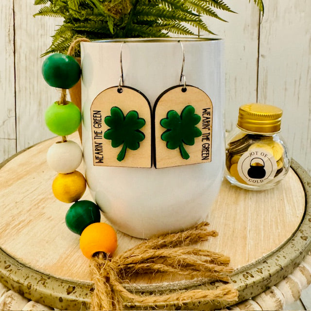 Wearin' the Green Earrings