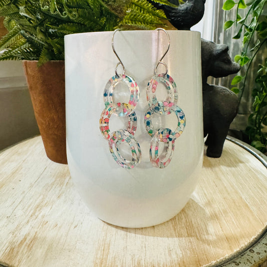 Acrylic link earrings