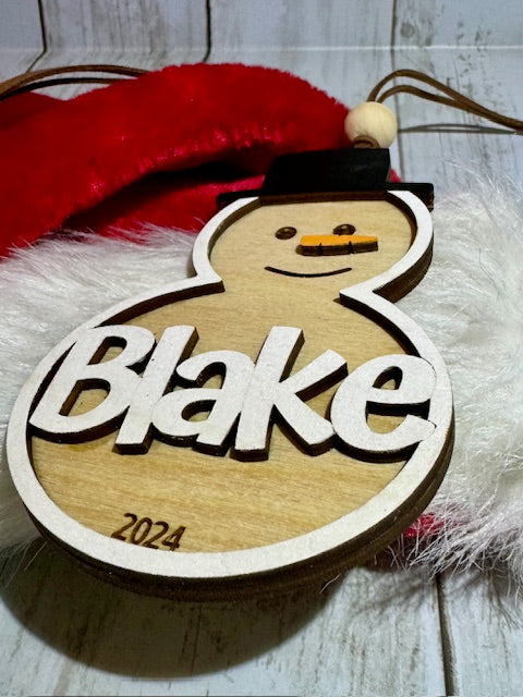 Snowman/Snowwoman Ornament - Personalized