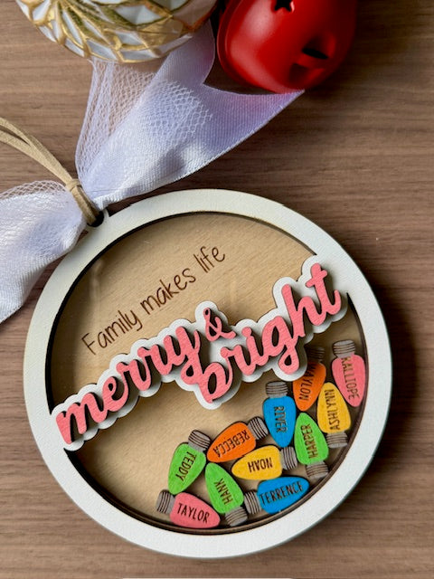 Merry & Bright Shaker Ornament