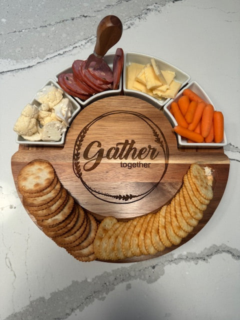 Engraved Charcuterie Board Set