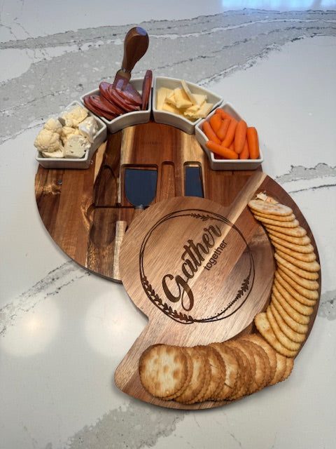 Engraved Charcuterie Board Set