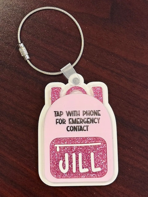 NFC Personalized Backpack Tag