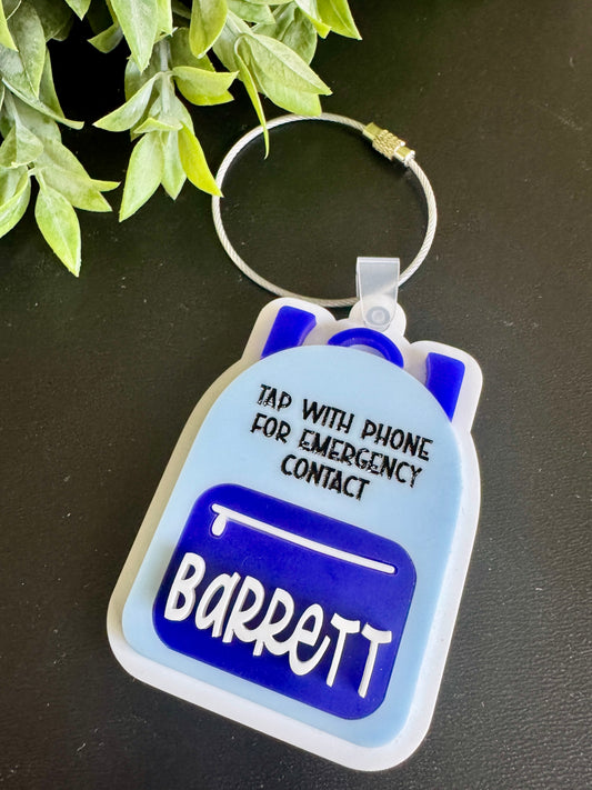 NFC Boy Personalized Backpack Tag